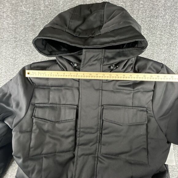 Karl Lagerfeld Paris Down Parka Mens Sz L Black Faux Fur Lined NWOT MSRP $695 - Picture 12 of 15